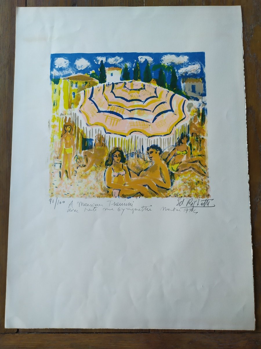Lithographie d' Edouard Righetti. -photo-2