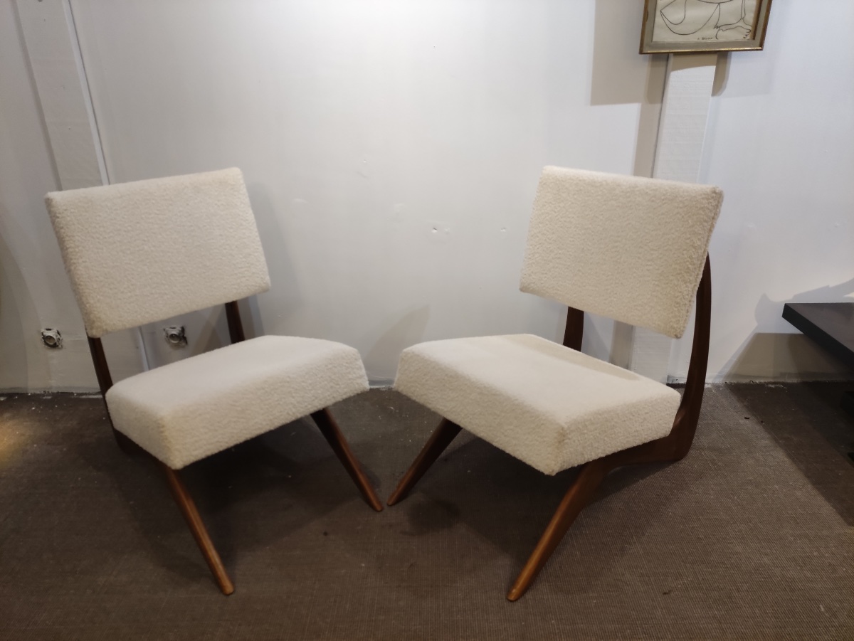 paire de fauteuils de Adrian Pearsall , États Unis , années 60-photo-2
