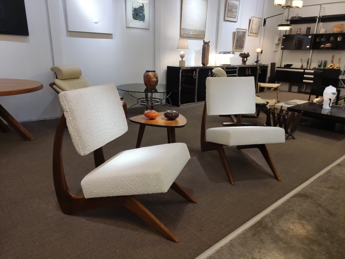 paire de fauteuils de Adrian Pearsall , États Unis , années 60-photo-3