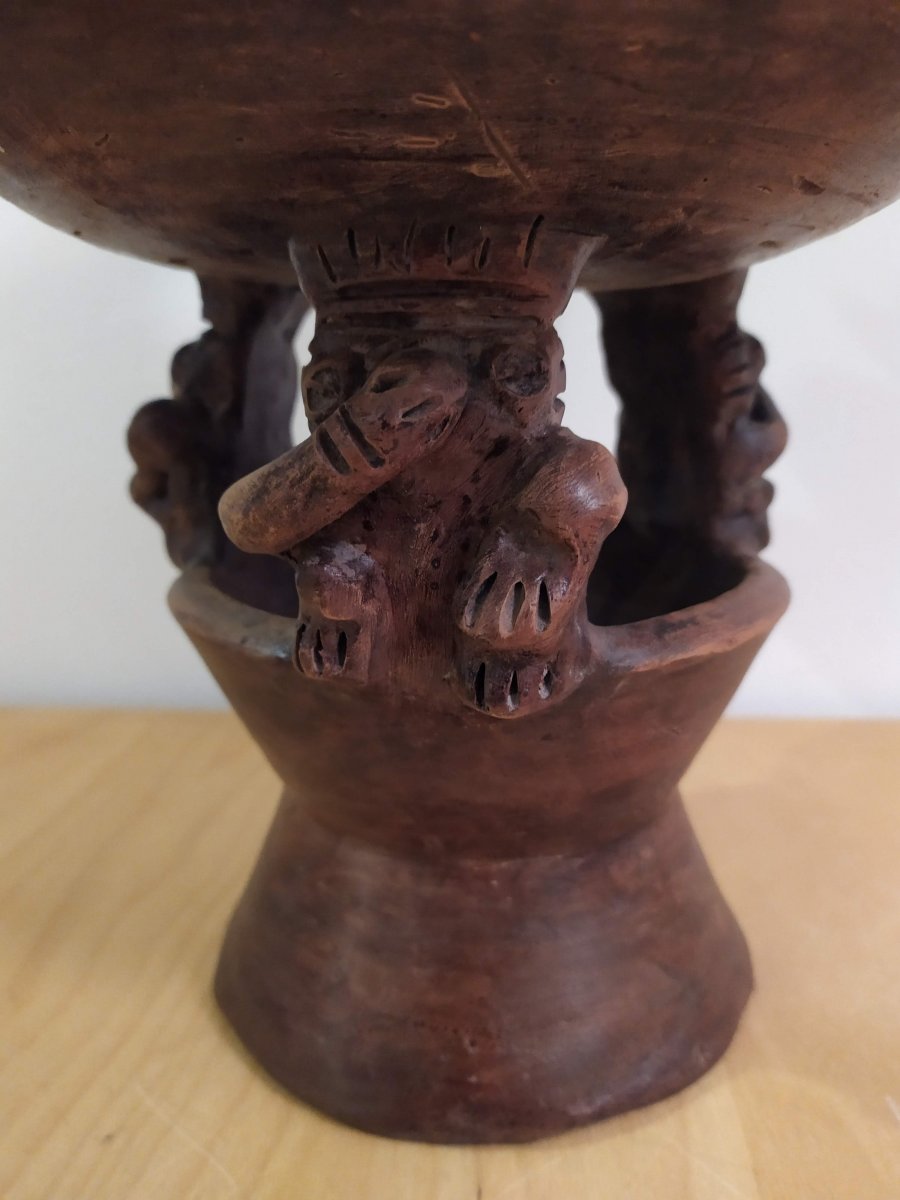 Vase Or Cup With Caryatids. Culture Santarem, Lower Amazon.-photo-3