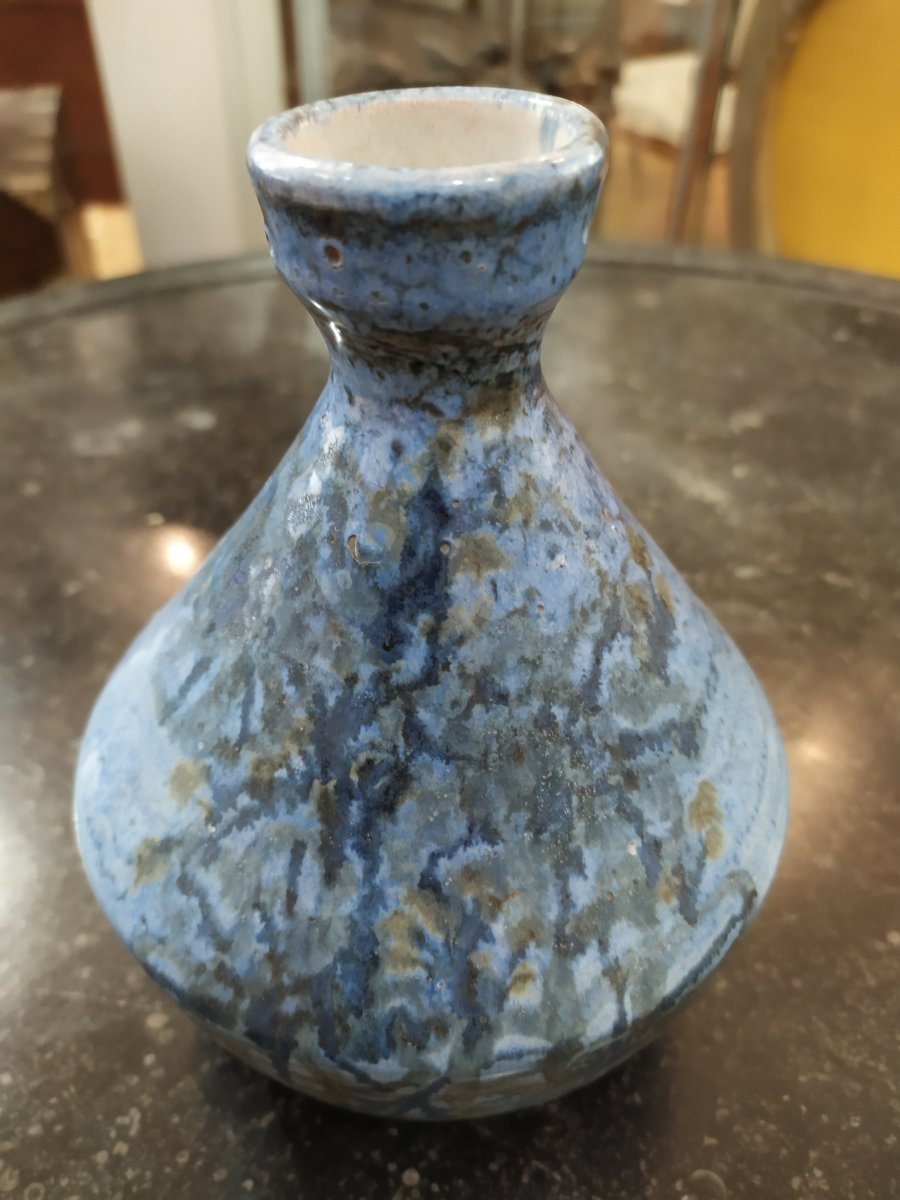 Small Ceramic Vase, Signed Dominique Baudart, 1960s-photo-2