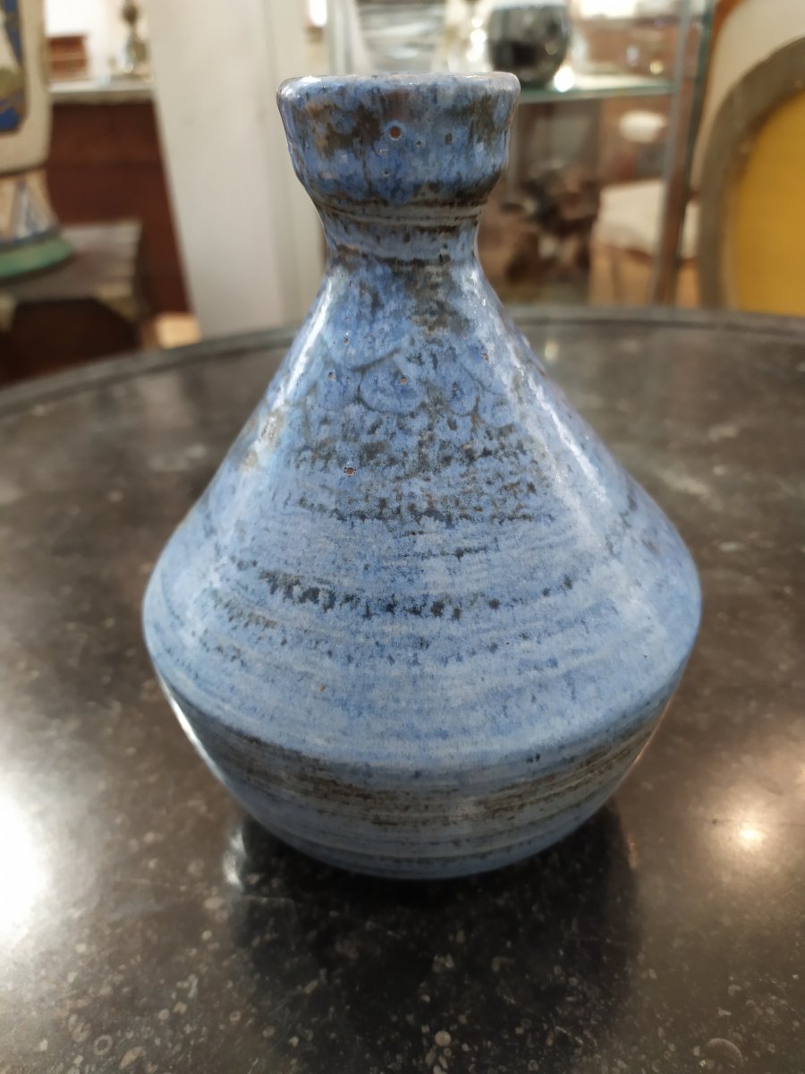 Small Ceramic Vase, Signed Dominique Baudart, 1960s-photo-3