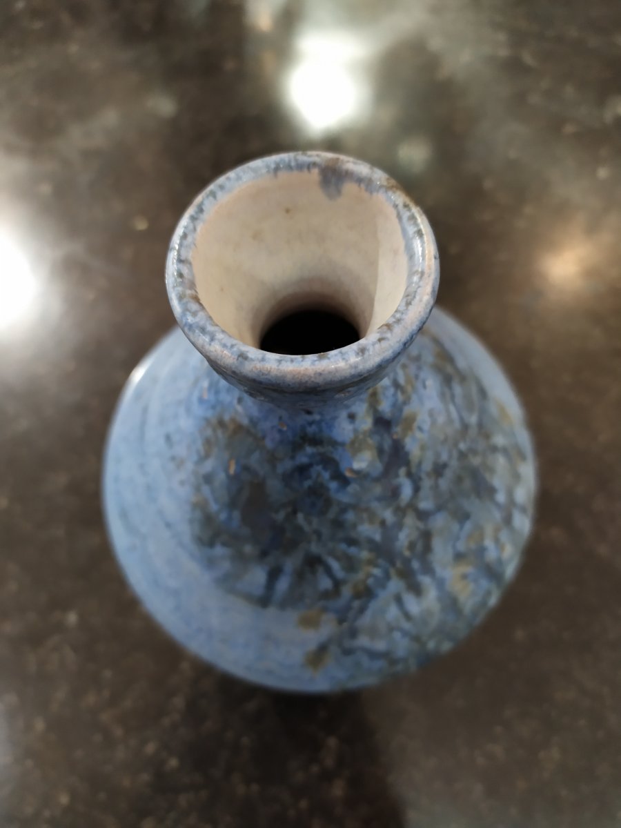 Petit Vase En Céramique ,Signé Dominique Baudart, Années 60-photo-4