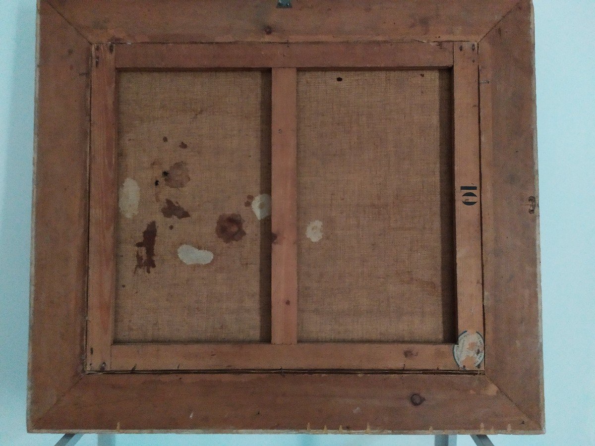 Nature Morte  à  La Pastèque  Et  Aux Grenades . Huile Sur Toile.-photo-3