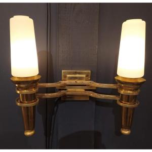 Bronze Sconces, In The Taste Of Gilbert Poillerat