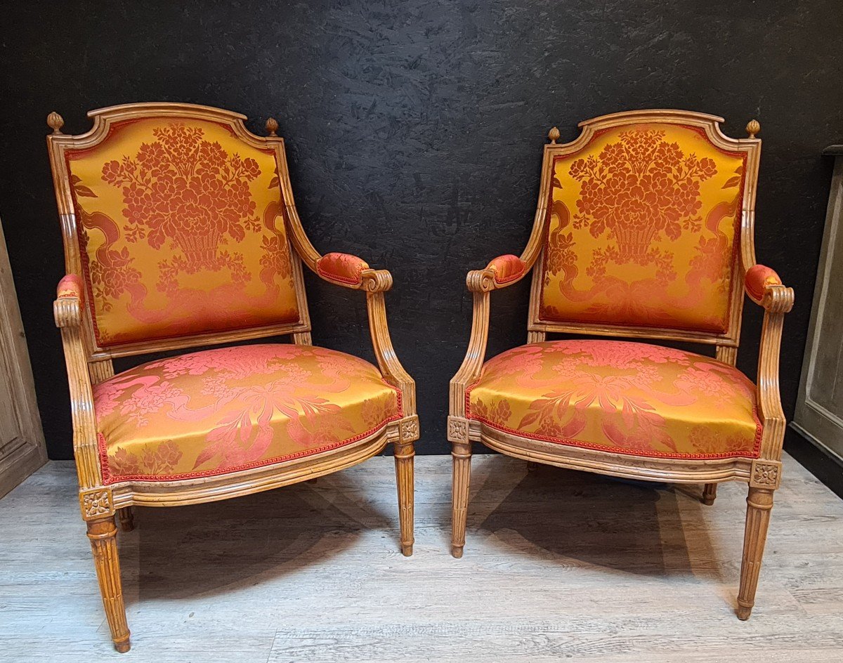 Pair Of Louis XVI Period Armchairs 