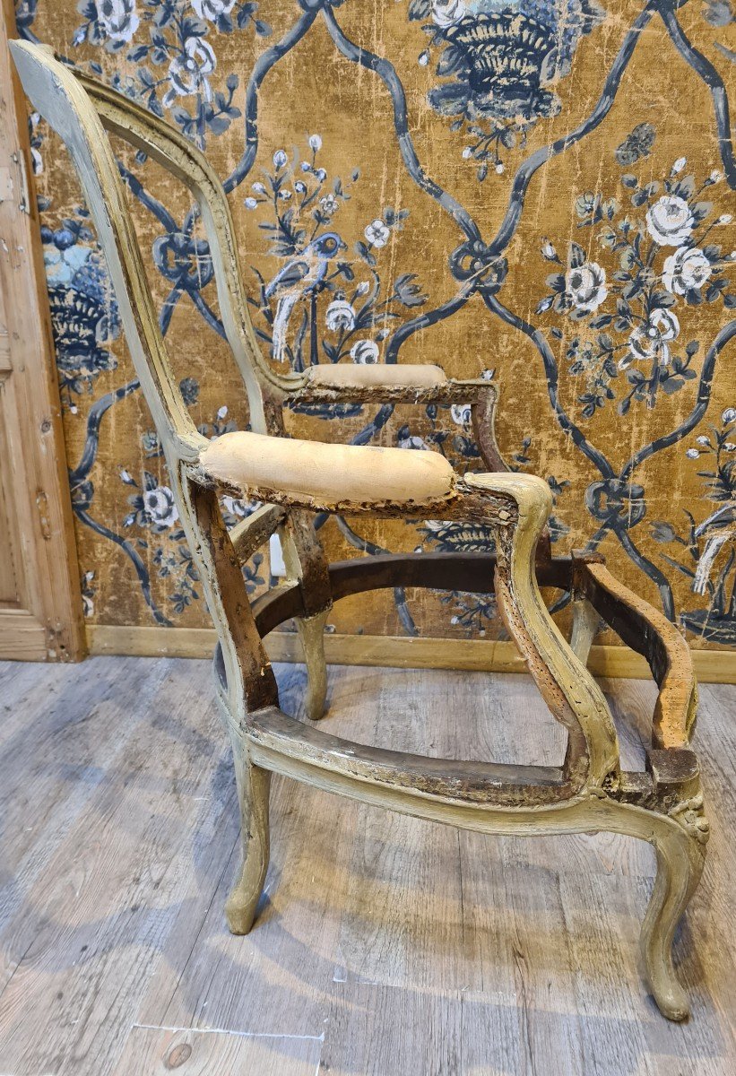 Bergère d'époque Louis XV estampillée de Mariette -photo-4