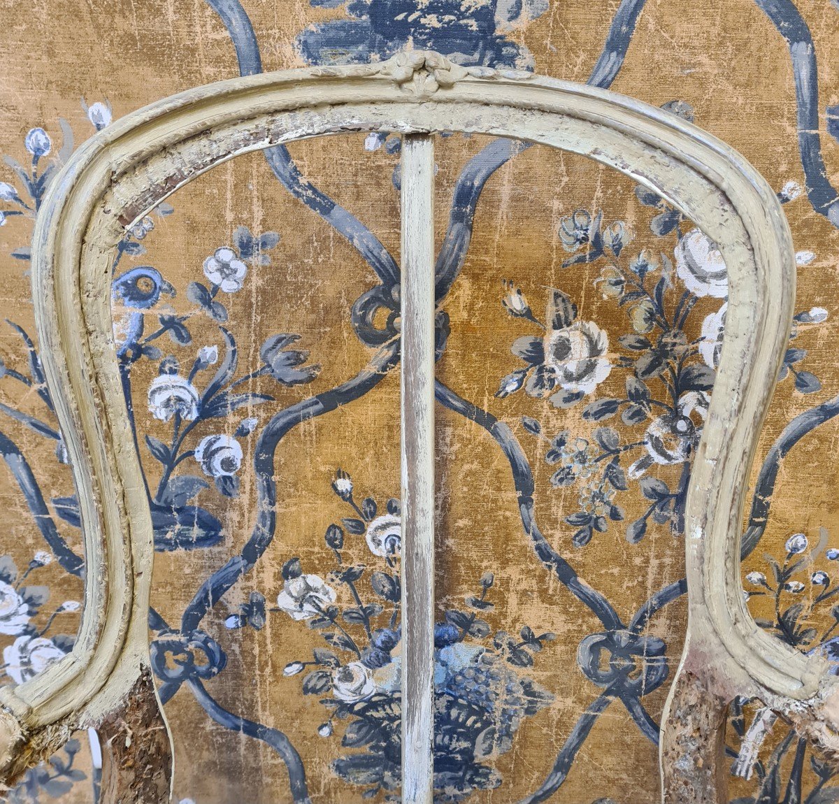 Bergère d'époque Louis XV estampillée de Mariette -photo-6