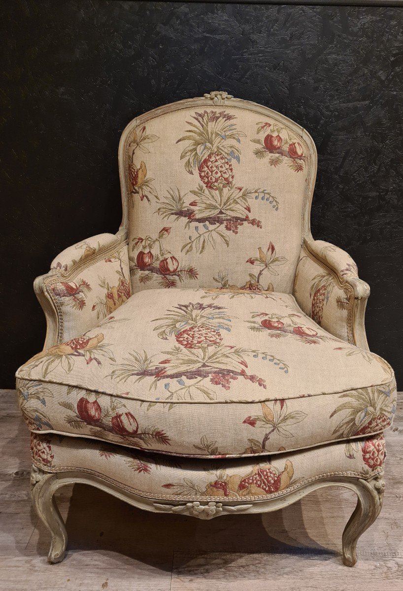 Bergère d'époque Louis XV estampillée de Jacques Malot 