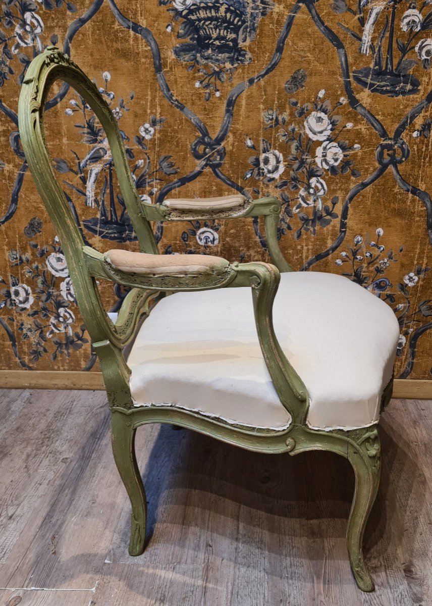 Paire de fauteuils d'époque Louis XV estampillée de Chenevat-photo-4