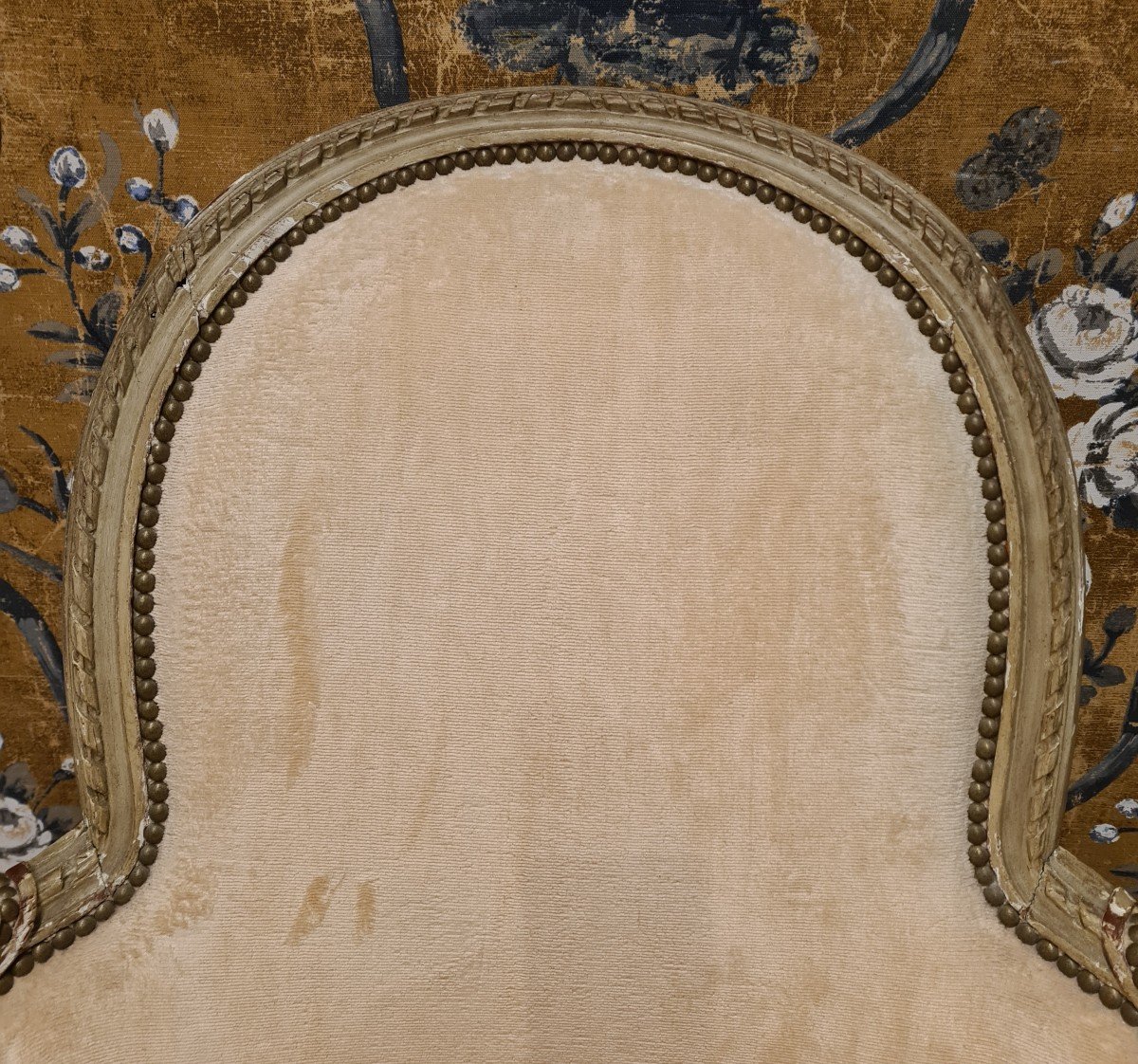 Bergere d'époque Louis XVI estampillée de Marc Gautron-photo-4