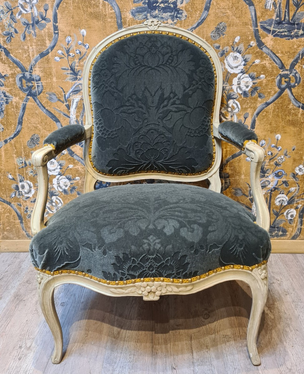 Paire de fauteuils d'époque Louis XV-photo-2