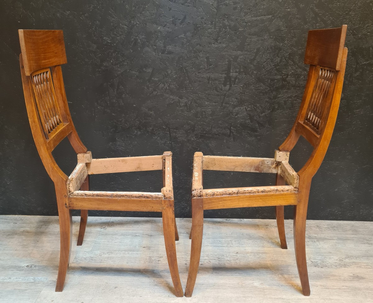 Pair Of Empire Period Chairs -photo-2