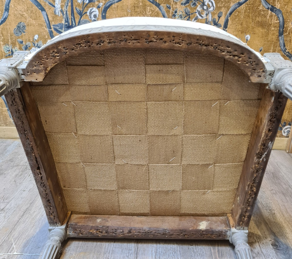 Fauteuil à la reine d'époque Louis XVI -photo-7