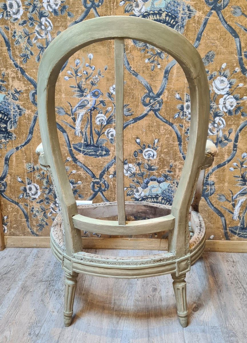 Bergère d'époque Louis XVI estampillée de Nicolas Louis Mariette -photo-1