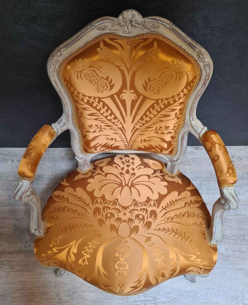 Pair Of Louis XV Period Cabriolet Armchairs -photo-5