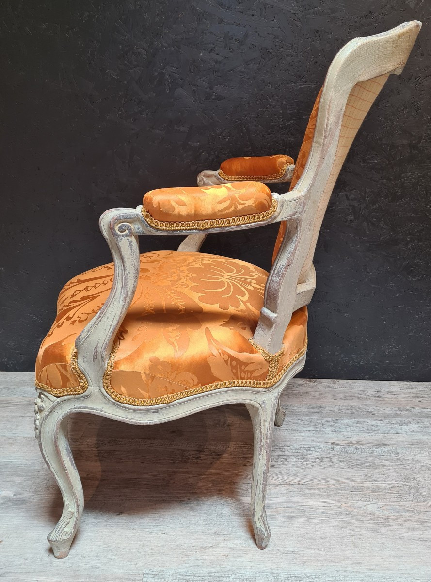 Pair Of Louis XV Period Cabriolet Armchairs -photo-8