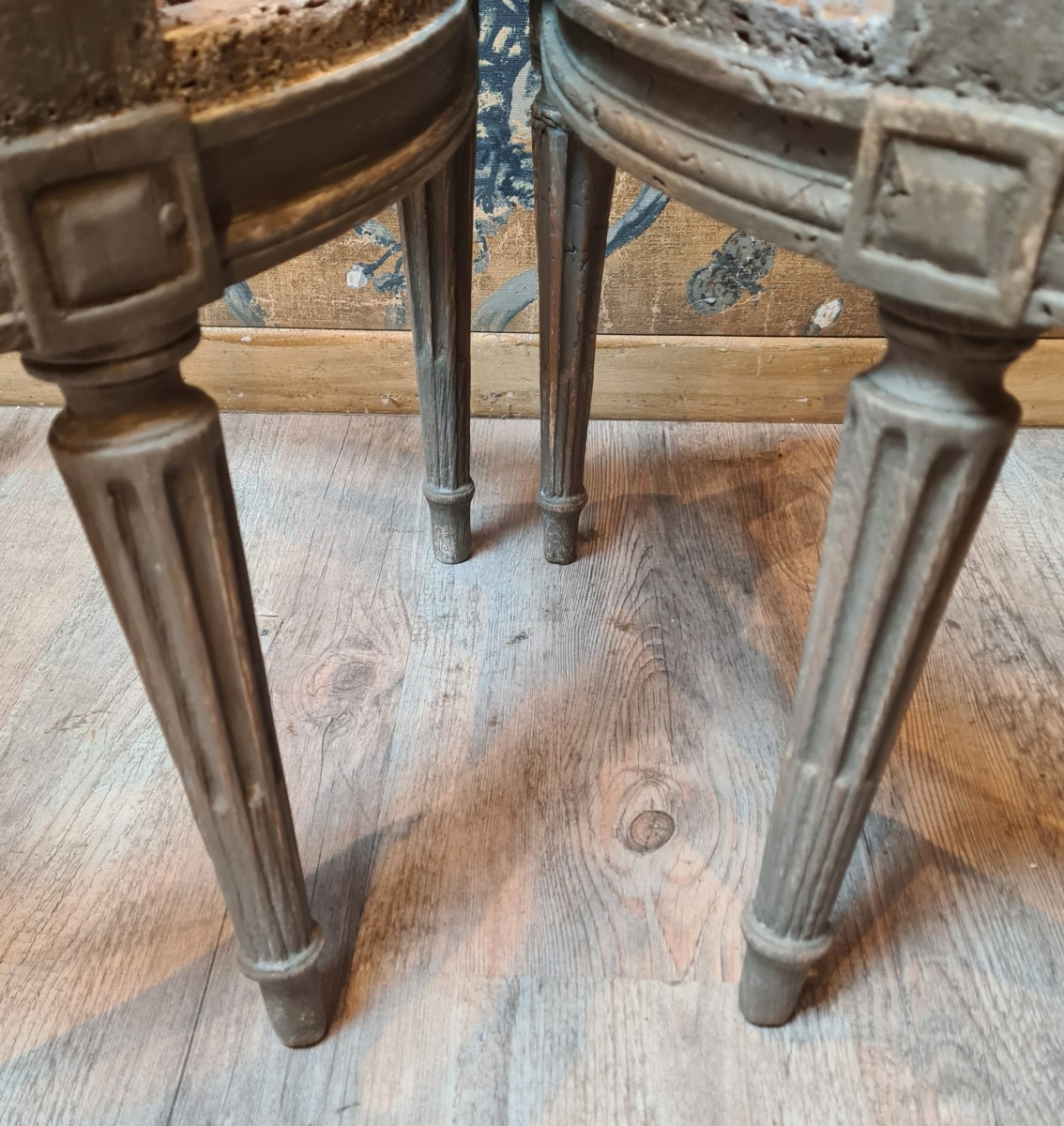 Pair Of Louis XVI Period Cabriolets Stamped By Dupain -photo-1