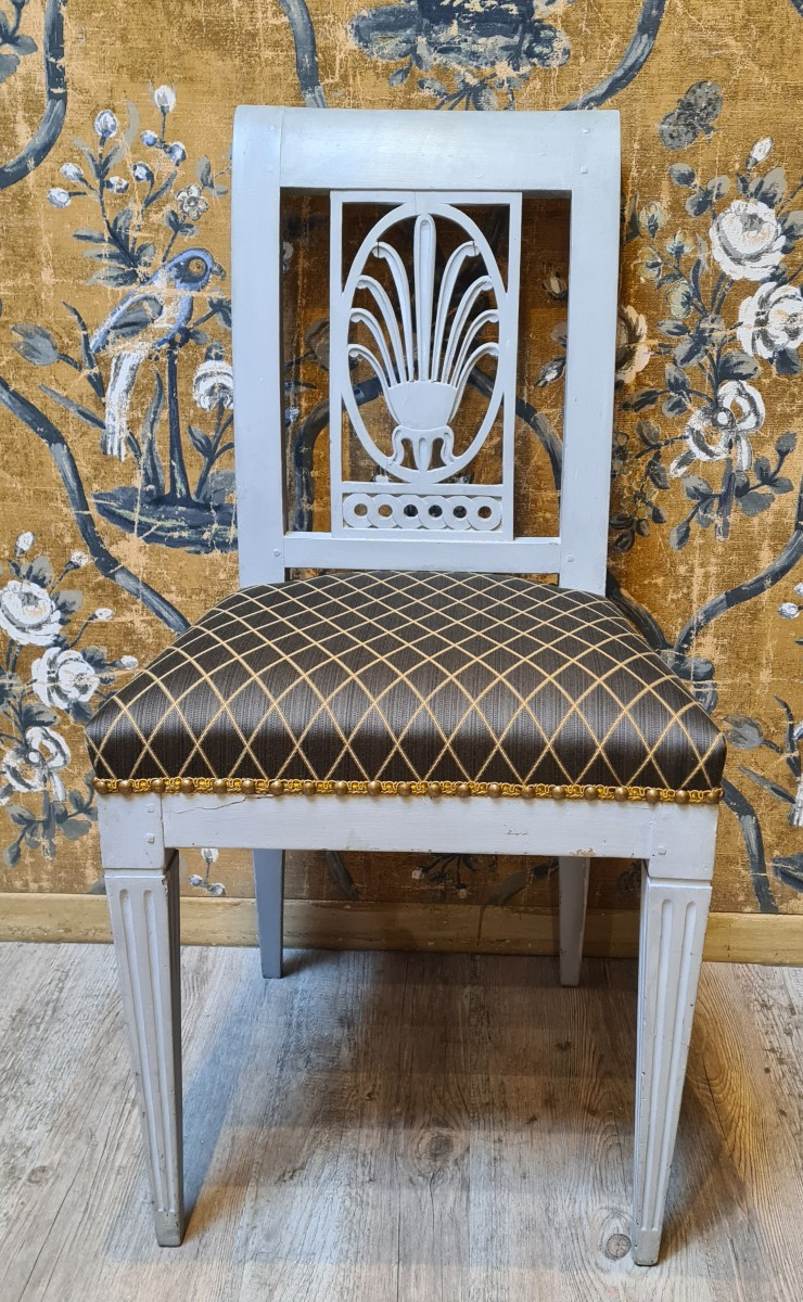Set Of Four Directoire Period Chairs -photo-2