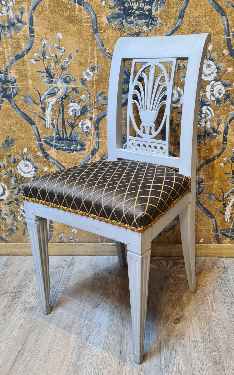 Set Of Four Directoire Period Chairs -photo-3