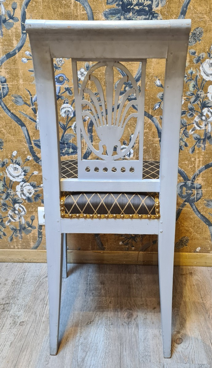 Set Of Four Directoire Period Chairs -photo-2
