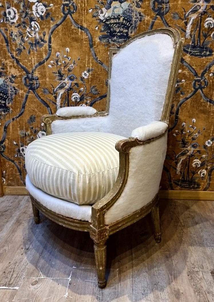Bergère d'époque Louis XVI estampillée de Langon
