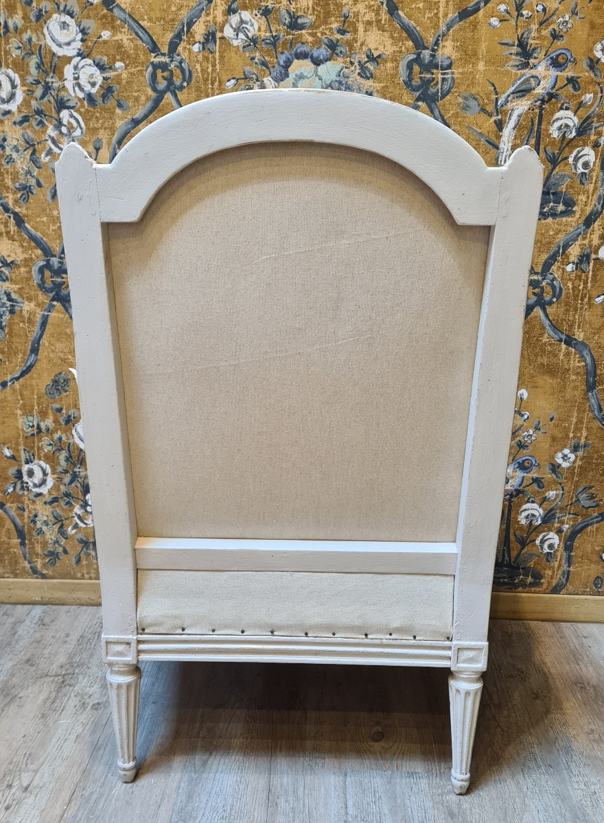 Bergère d'époque Louis XVI estampillée de Claude I Sené -photo-1