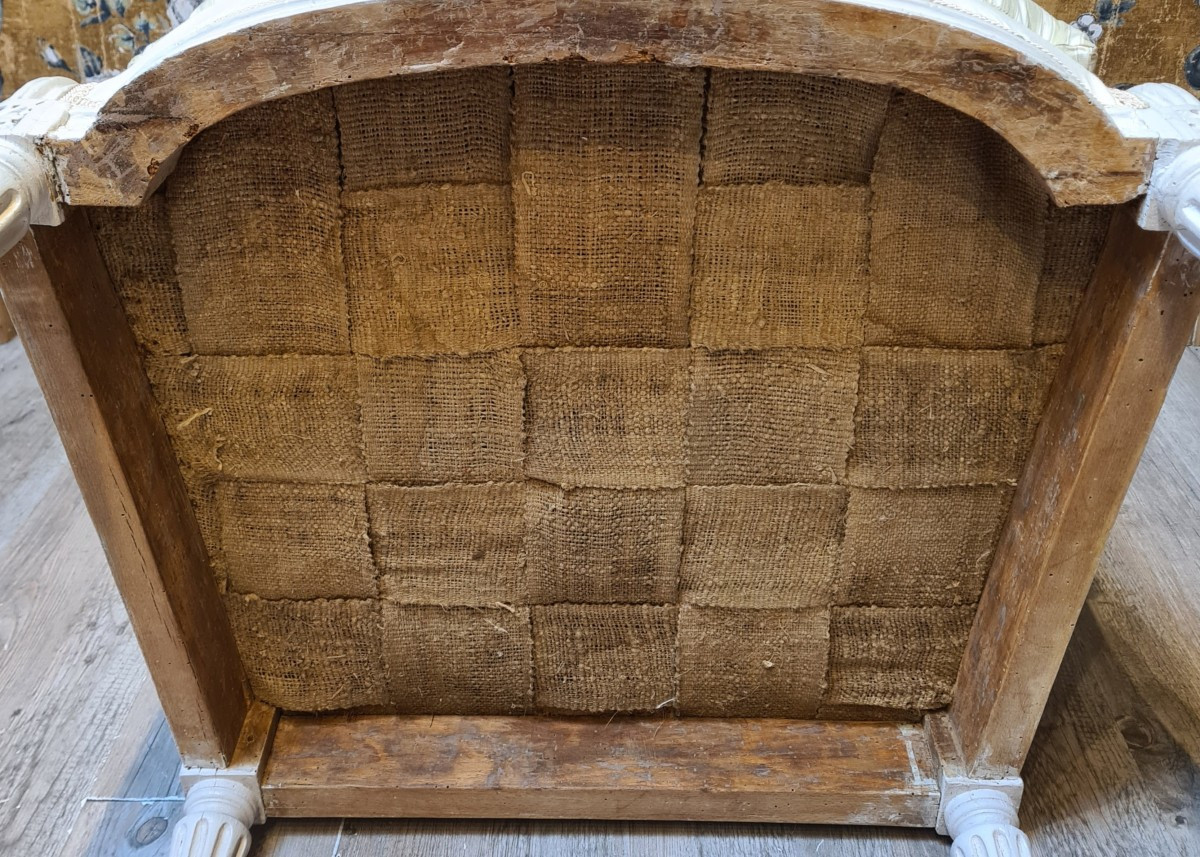 Bergère d'époque Louis XVI estampillée de Claude I Sené -photo-6