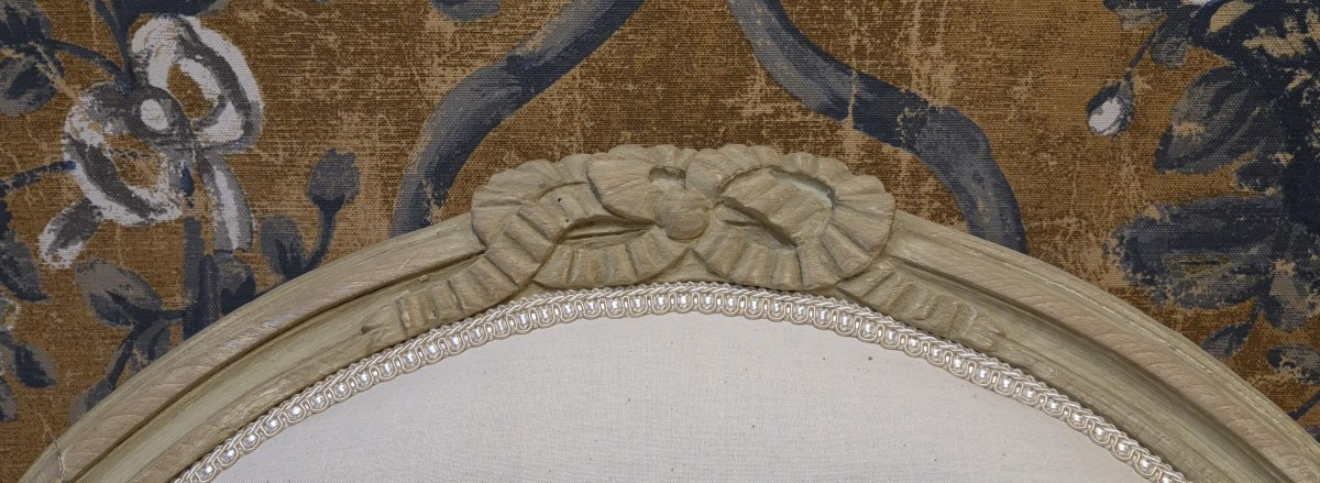 Bergère d'époque Louis XVI estampillée de Étienne Meunier reçu maître en 1732-photo-4