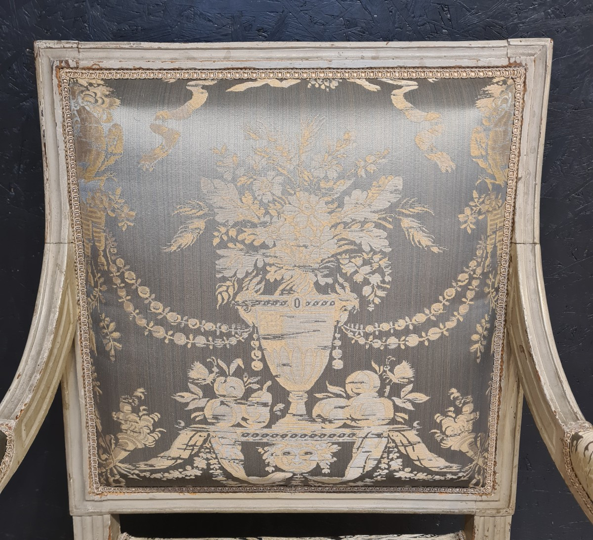 Fauteuil d'époque Louis XVI estampillé de Mariette reçu maître en 1770-photo-6
