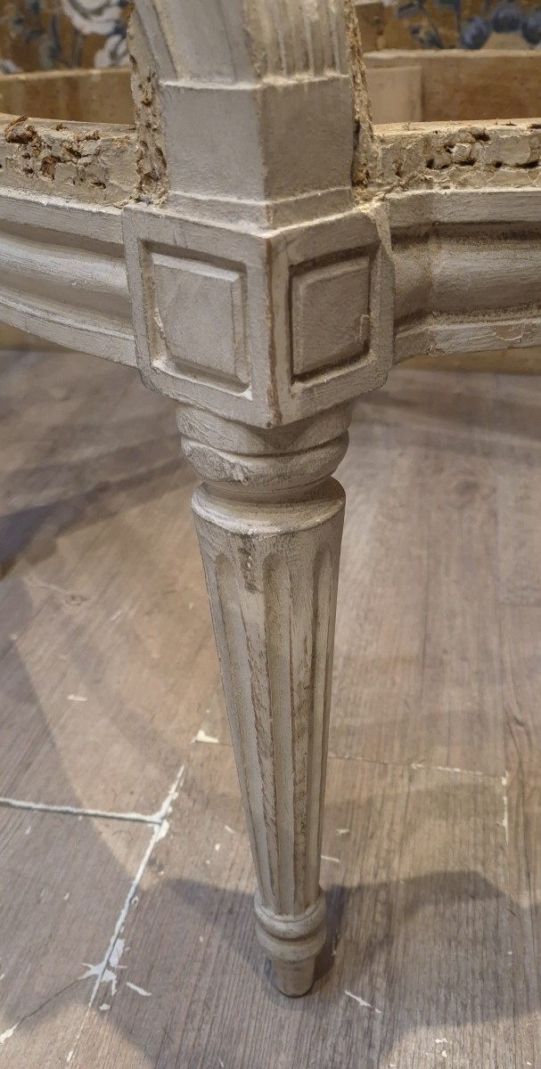 Paire de fauteuils d'époque Louis XVI estampillée de Pierre Bernard reçu maître en 1766-photo-3