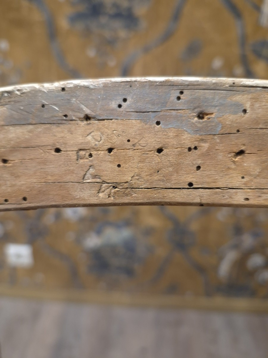 Paire de fauteuils d'époque Louis XVI estampillée de Pierre Bernard reçu maître en 1766-photo-7