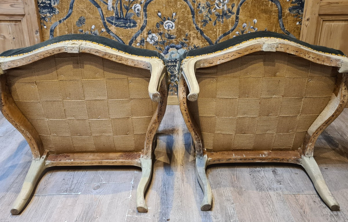 Pair Of Louis XV Period Armchairs-photo-8