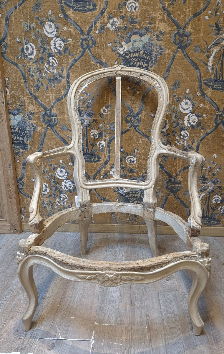 Fauteuil d'époque Louis XV -photo-2