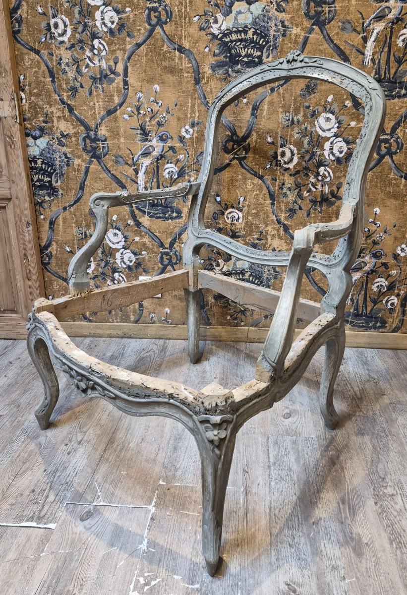 Louis XV Period Queen's Armchair -photo-2