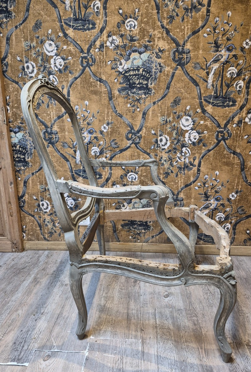 Louis XV Period Queen's Armchair -photo-4