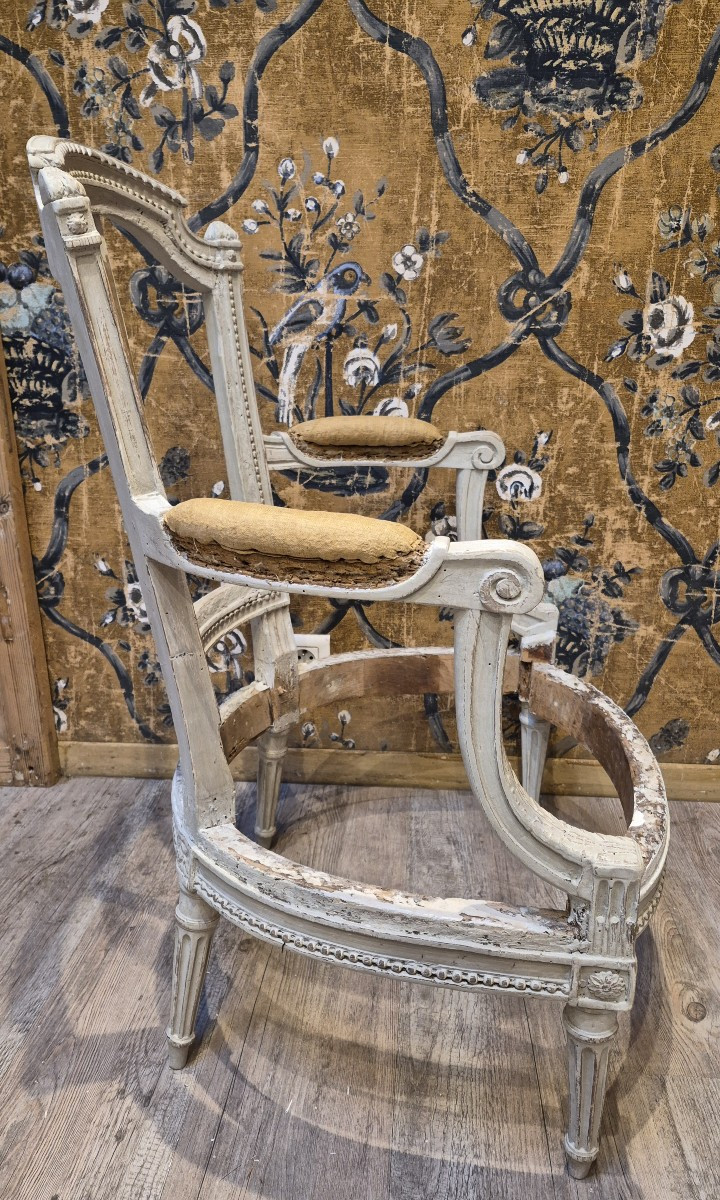 Chauffeuse d'époque Louis XVI -photo-4