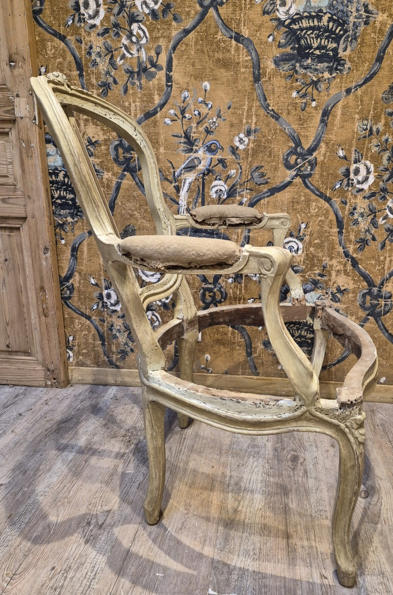 Cabriolet d'époque Louis XV estampillé de Jullienne -photo-4