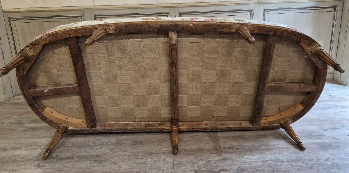 Canapé d'époque Louis XVI estampillé de Brizard -photo-2