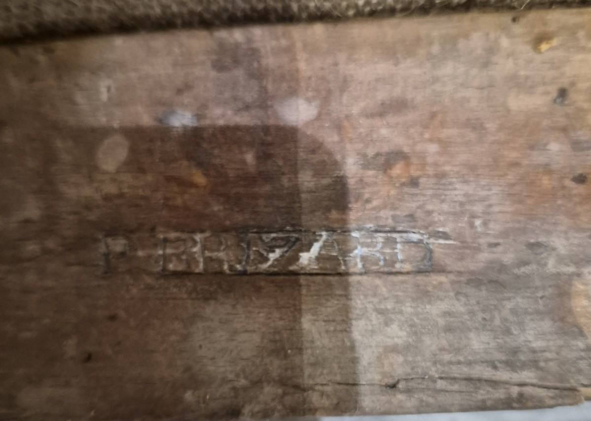 Canapé d'époque Louis XVI estampillé de Brizard -photo-7