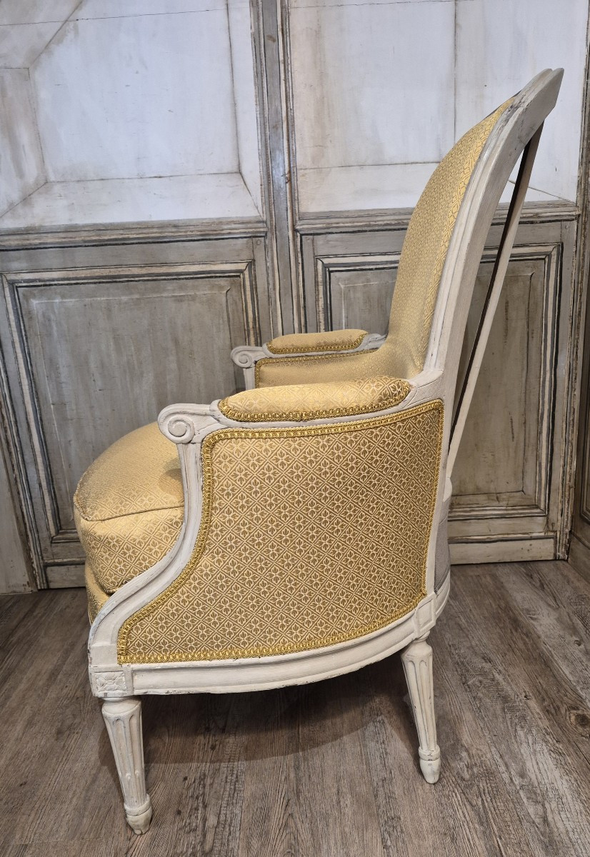 Louis XVI Period Bergère Stamped By Dupain-photo-2