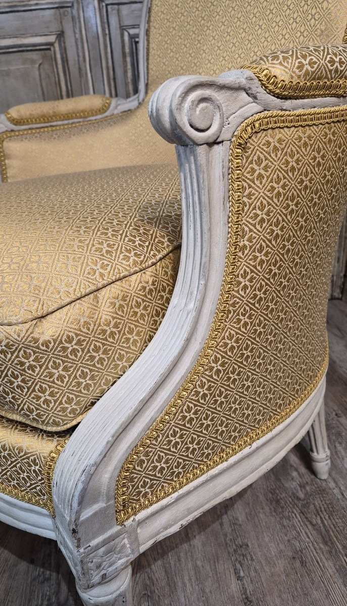 Louis XVI Period Bergère Stamped By Dupain-photo-4