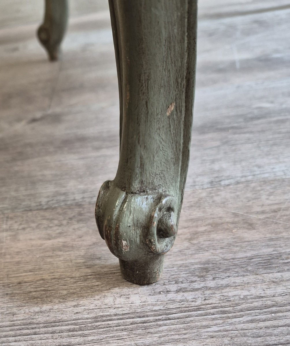 Fauteuil d'époque Louis XV à fond de canne -photo-2