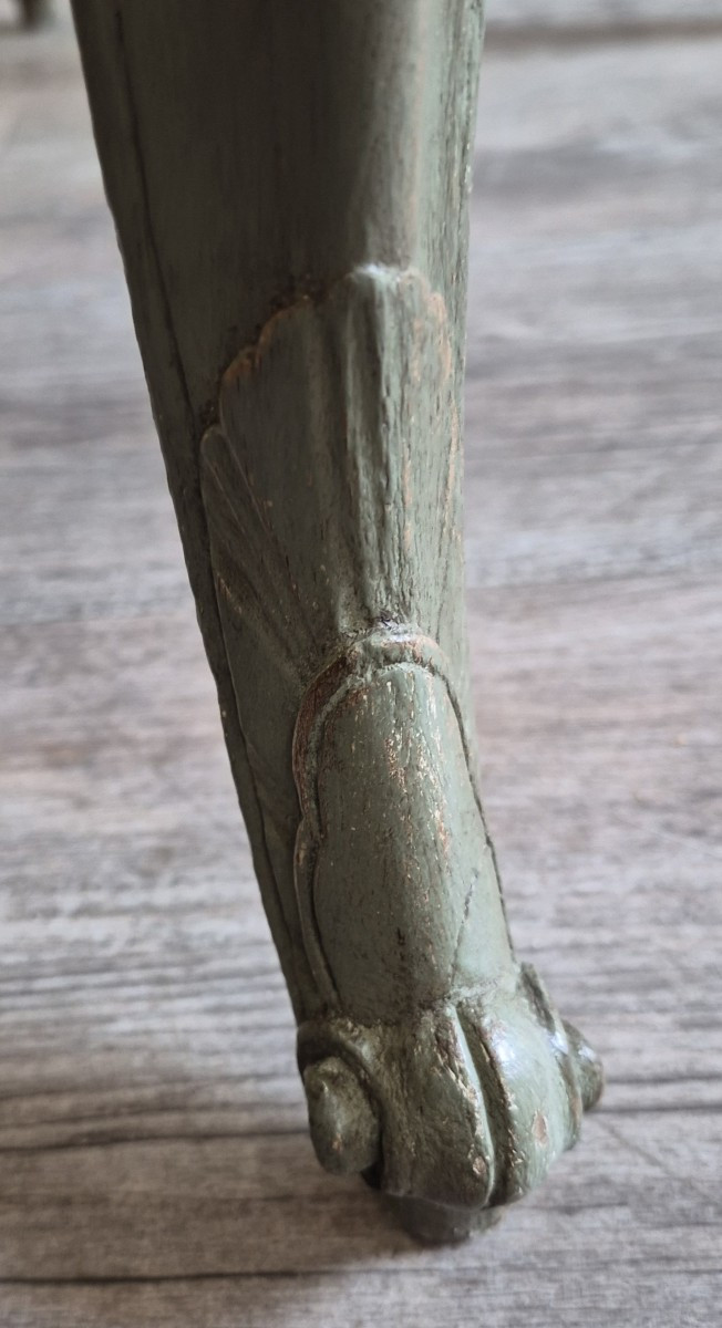 Fauteuil d'époque Louis XV à fond de canne -photo-4