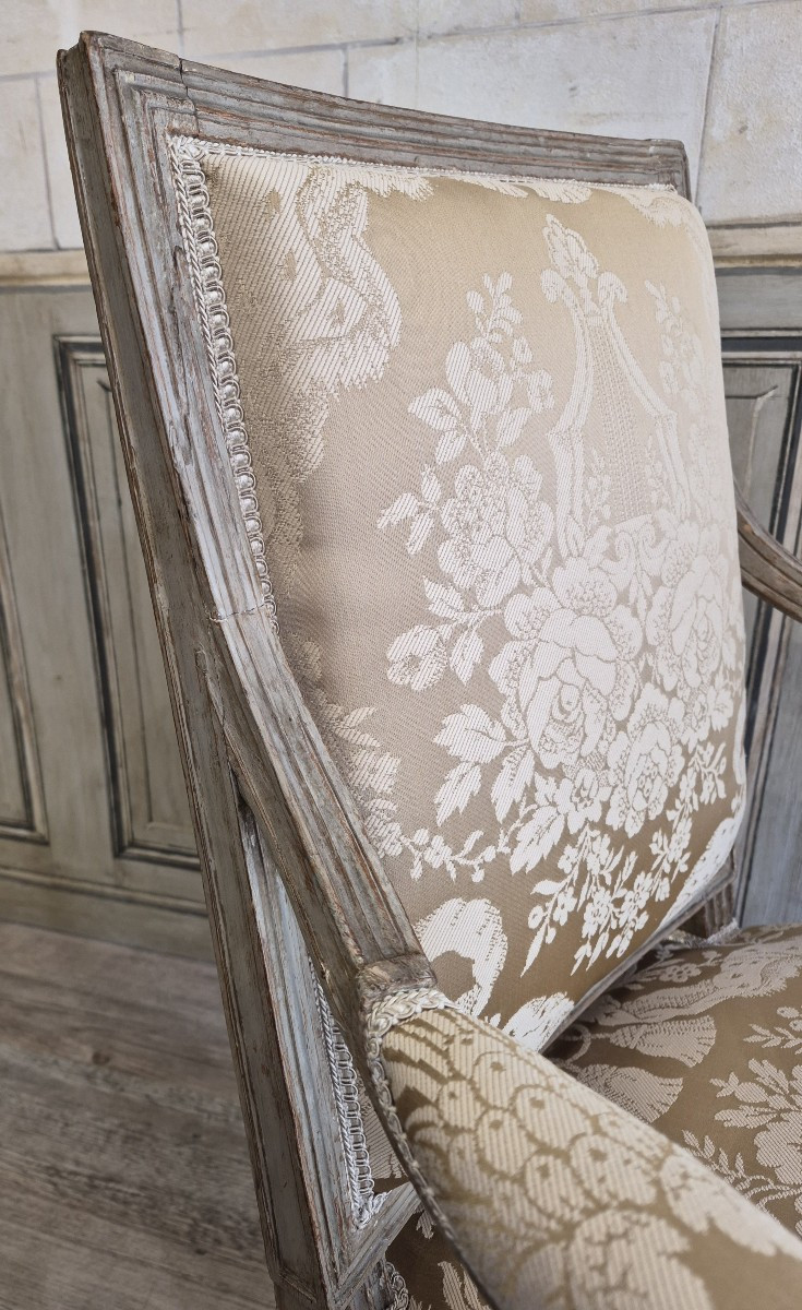 Suite Of Four Half-cabriolet Armchairs Attributed To Georges Jacob-photo-3
