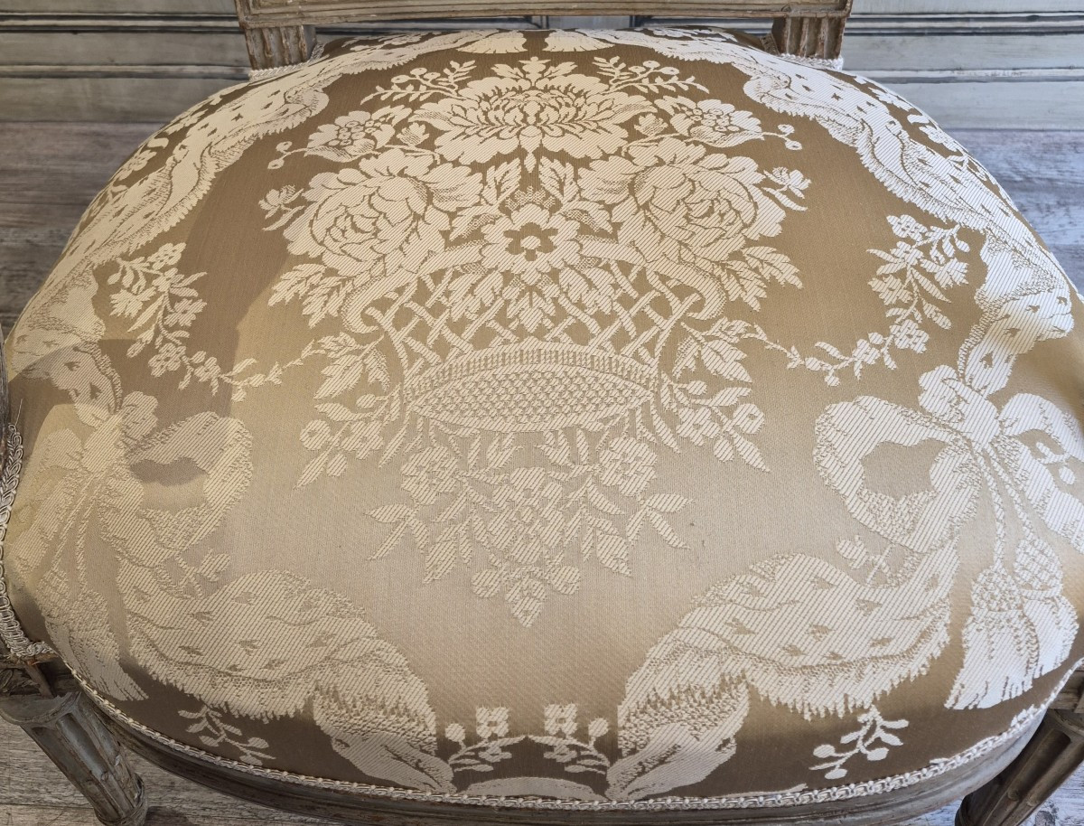 Suite Of Four Half-cabriolet Armchairs Attributed To Georges Jacob-photo-6