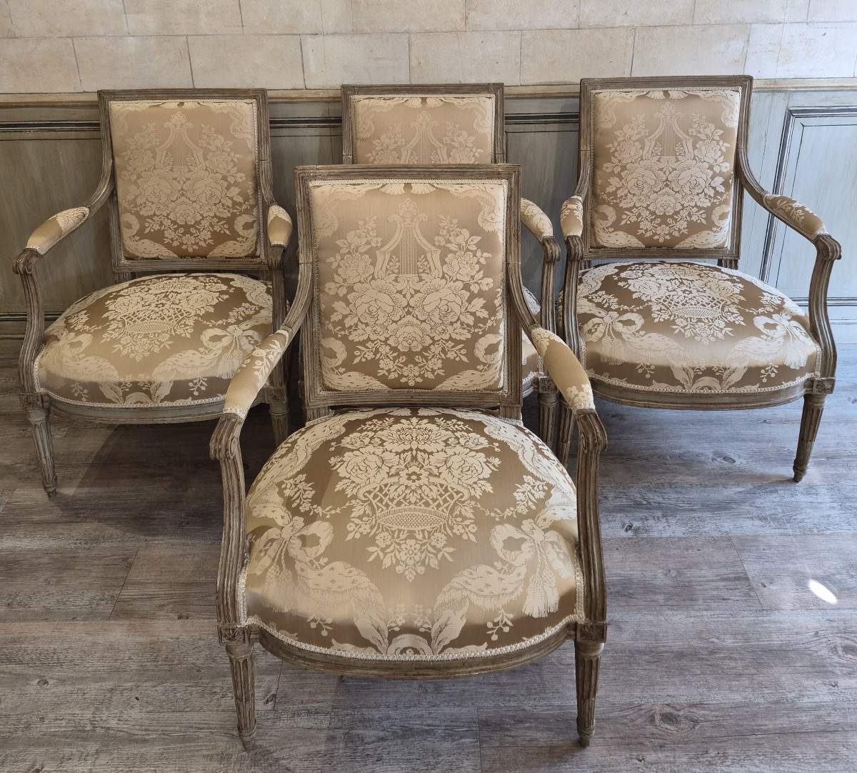 Suite Of Four Half-cabriolet Armchairs Attributed To Georges Jacob