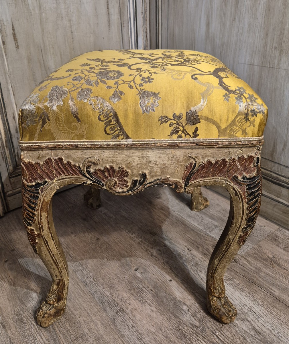 Tabouret d'époque Louis XV -photo-3
