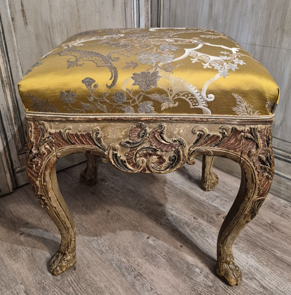 Tabouret d'époque Louis XV -photo-4