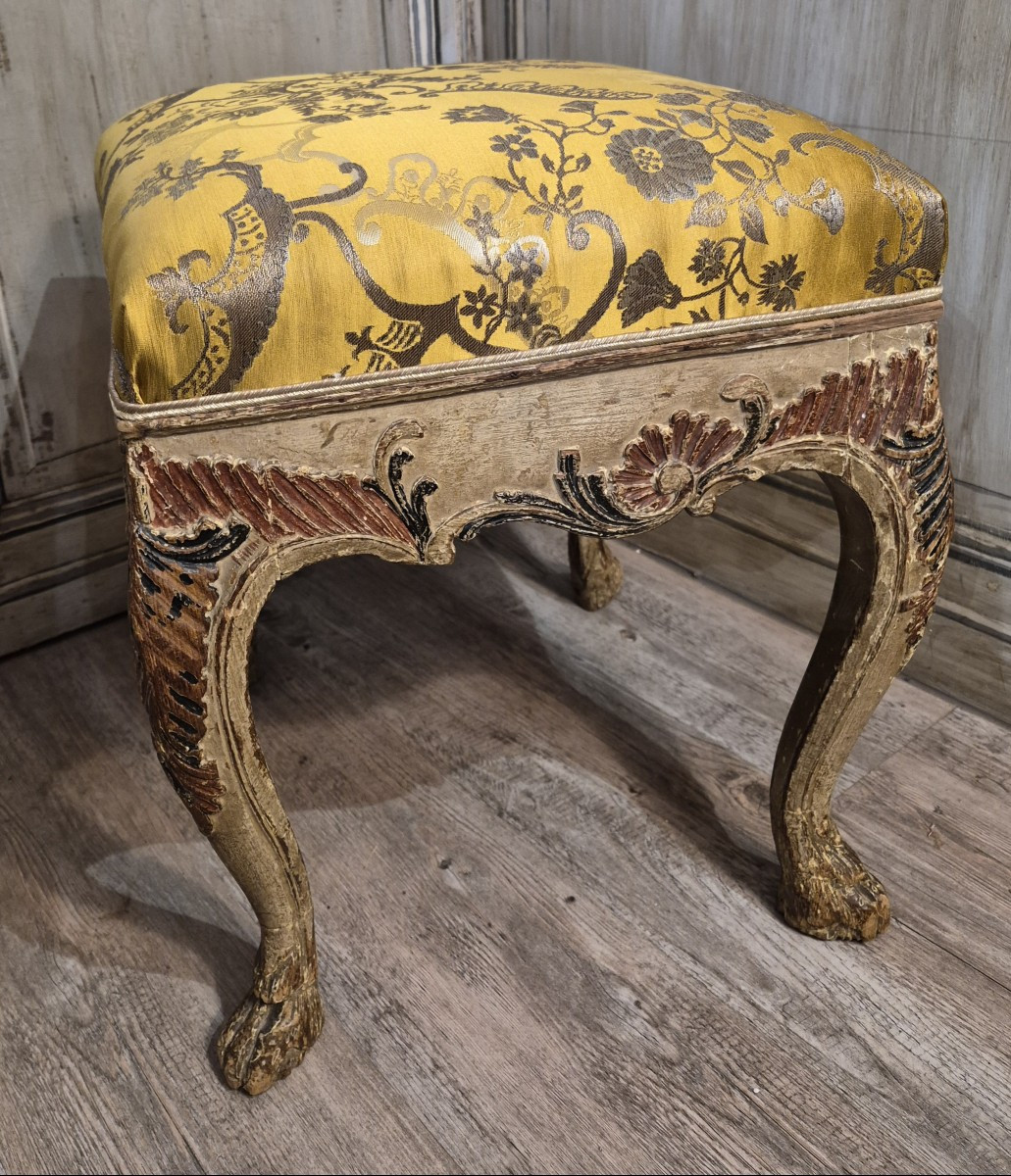 Tabouret d'époque Louis XV -photo-1